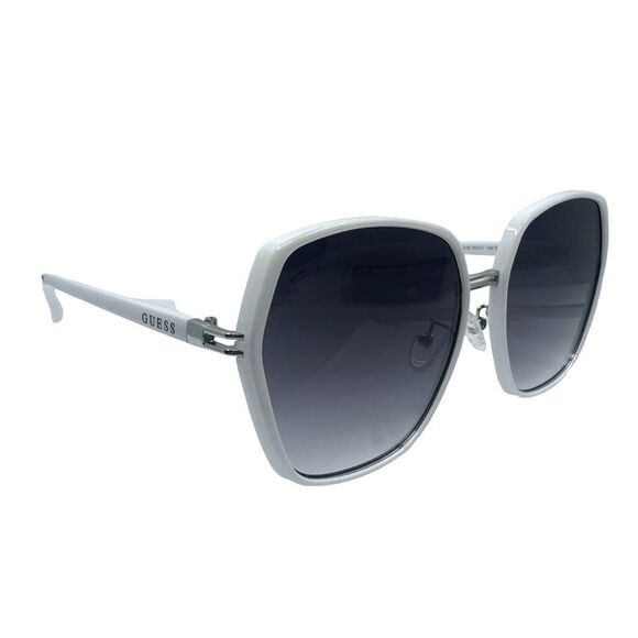 GUESS Oversized Square Sunglasses GF0407 21B - White - 59-17-145 - Unisex - Picture 5 of 8